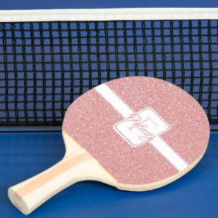 Pala De Ping Pong Ping Pong Paddle personalizado Purpurina rosa