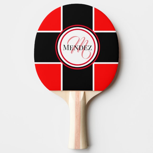 Pala De Ping Pong Ping Pong Paddle Rojo Y Negro (Anverso)