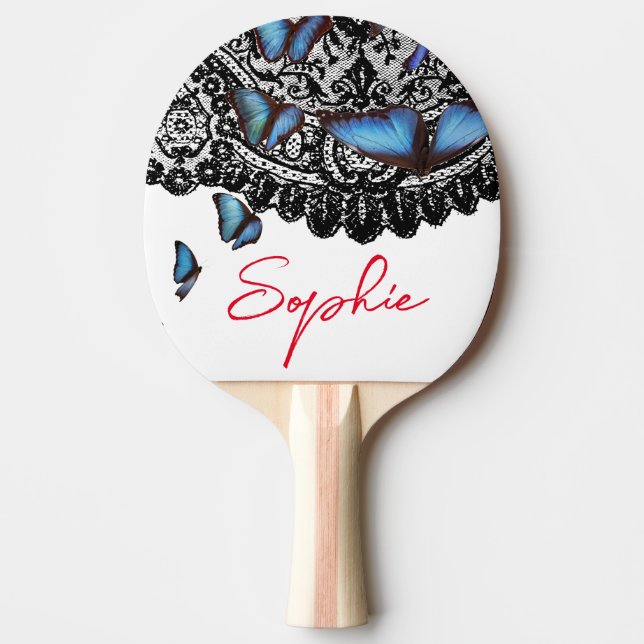 Pala De Ping Pong Ping Pong Paddle "SOPHIE" MARIPOSAS (Anverso)