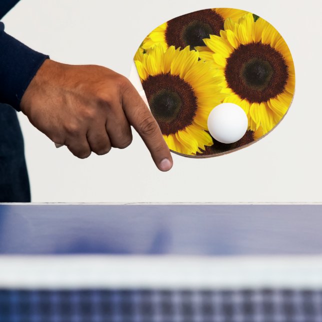 Pala De Ping Pong Ping Pong Paddle Sunflower Flores florales Natural (in situ)