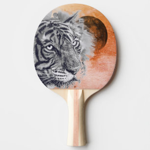 Pala De Ping Pong Ping Pong Paddle, TIGRE Y LUNA NEGRA