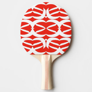 Pala De Ping Pong Ping Pong Paddle, Un elegante diseño rojo y blanco