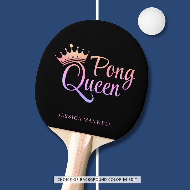 Pala De Ping Pong Ping Pong Queen Black Pink Name (Subido por el creador)