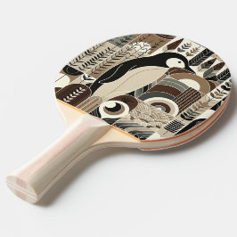 Pala De Ping Pong Pingüino De Marfil De Taupe Mocha En Plantas Fores