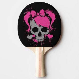 Pala De Ping Pong Pink Skull Girl – Dark Cute Style