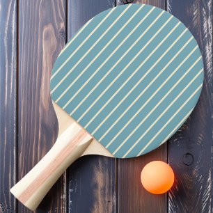 Pala De Ping Pong Pintado con franjas finas Color cálido acuático de