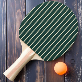 Pala De Ping Pong Pintado con franjas finas en color verde salvia