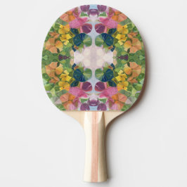 Pala De Ping Pong Pintado de patrón de color de agua de los pétalos 
