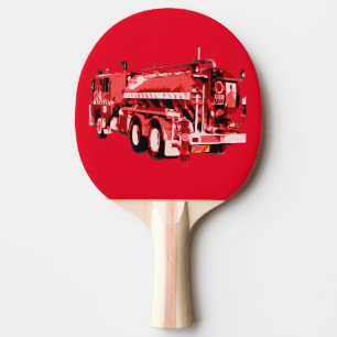 Pala De Ping Pong Pintura de aceite del motor del fuego rojo,