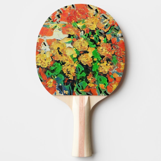 Pala De Ping Pong Pintura de aceite retro: Monet Van Gogh (Anverso)