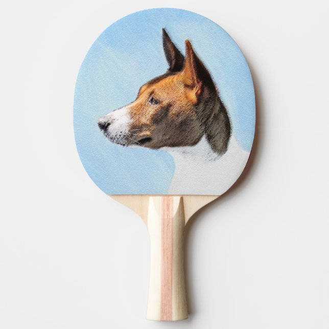 Pala De Ping Pong Pintura de Basenji - Arte original muy bonito (Anverso)