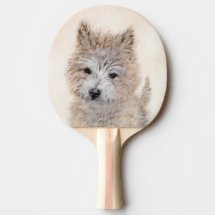 Pala De Ping Pong Pintura de Cachorro de Cairn Terrier - Arte Perro 