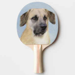 Pala De Ping Pong Pintura de Chinook (Orejas caídas) - Arte Perro Or
