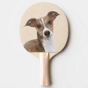 Pala De Ping Pong Pintura de Greyhound italiana - Arte Perro Origina