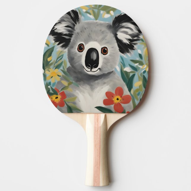 Pala De Ping Pong Pintura de Koala (Anverso)