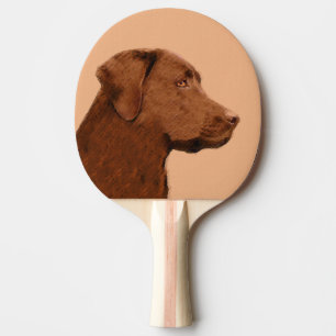 Pala De Ping Pong Pintura de Labrador Recuperador (Chocolate) - Arte