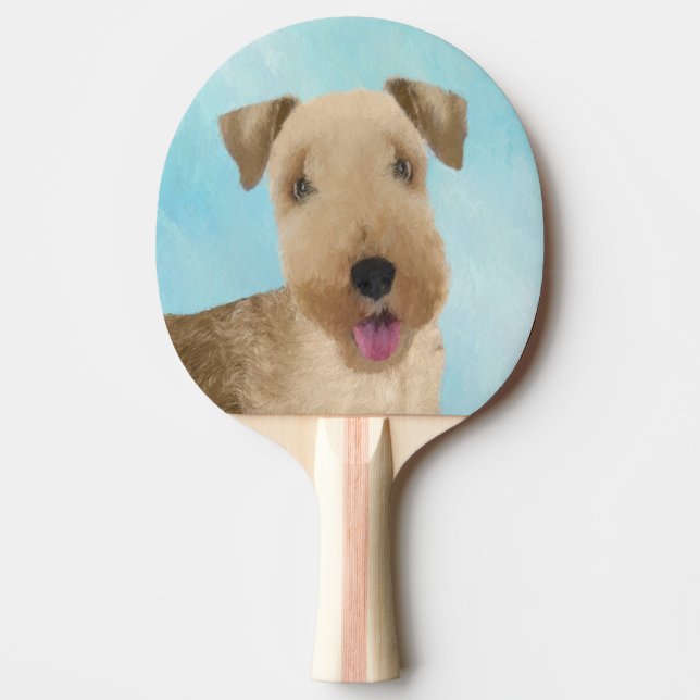 Pala De Ping Pong Pintura de Lakeland Terrier - Arte de Perro Origin (Anverso)