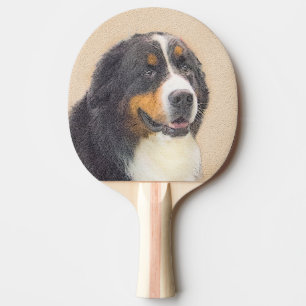 Pala De Ping Pong Pintura de perro de montaña de Bernese - Arte de p