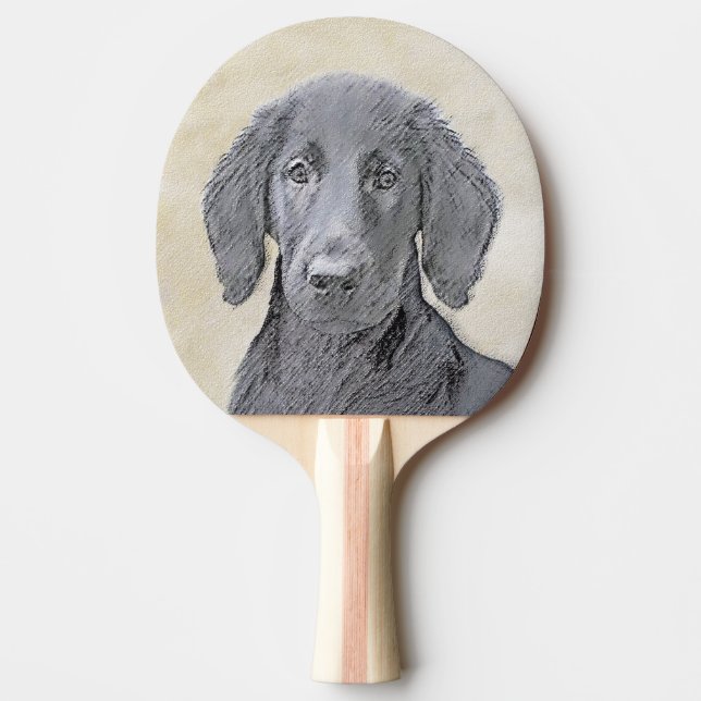 Pala De Ping Pong Pintura de recuperación plana - Arte del perro ori (Anverso)