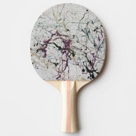 Pala De Ping Pong Pintura de salpicadura abstracta colorida