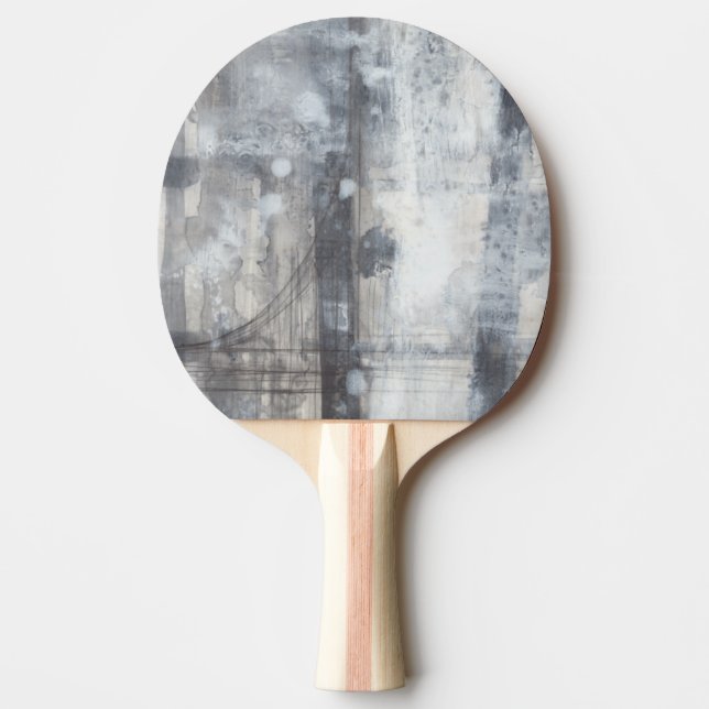 Pala De Ping Pong Pintura gris contemporánea (Anverso)