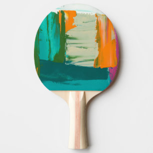 Pala De Ping Pong Pintura libre multicolora de la expresión