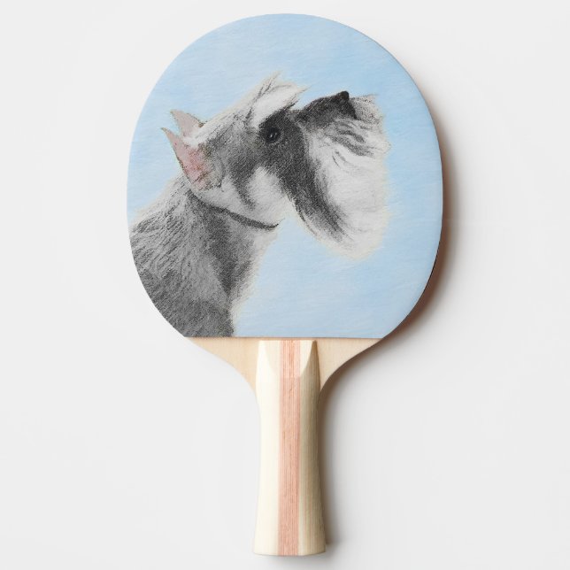 Pala De Ping Pong Pintura Schnauzer (gigante, estándar) - Arte de pe (Anverso)