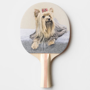 Pala De Ping Pong Pintura Terrier de Yorkshire - Arte Perro Original