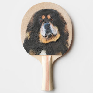 Pala De Ping Pong Pintura tibetana de escaramuzas - Arte de perros o