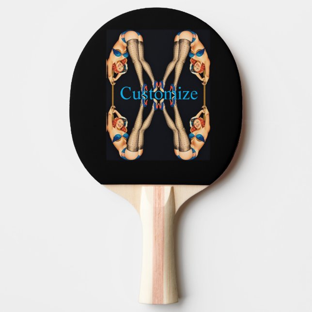 Pala De Ping Pong Pinups de cosecha acrobática Thunder_Cove (Anverso)