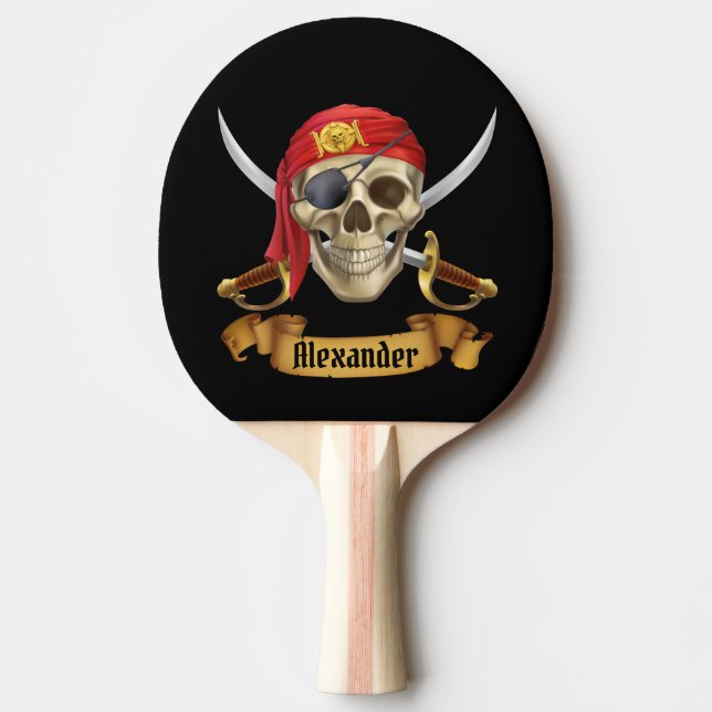 Pala De Ping Pong Pirata Personalizar  (Anverso)