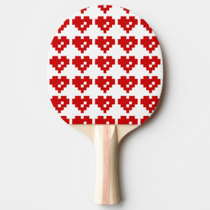 Pala De Ping Pong Pixel Heart 8 Bit Love