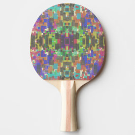 Pala De Ping Pong Pixelated Patterned Beyond Colors Of The Rainbow