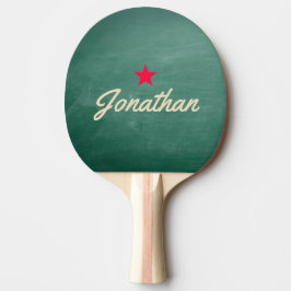 Pala De Ping Pong Pizarra Verde Firma de Estrella Vintage
