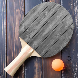 Pala De Ping Pong Placas de madera gris oscura y limpia