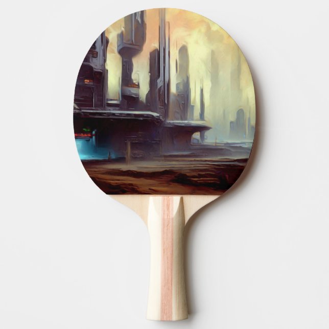 Pala De Ping Pong Planeta extraño de la ciudad de SF (2) (Anverso)