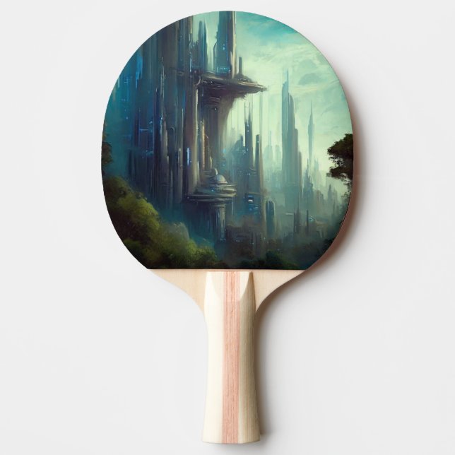 Pala De Ping Pong Planeta Forestal de la ciudad de SF (3) (Anverso)