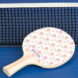 Pala De Ping Pong Planificador de patrón floral botánico acuarela