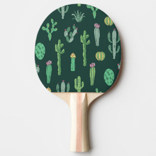 Pala De Ping Pong Plantas Cactus: fondo vintage sin foco