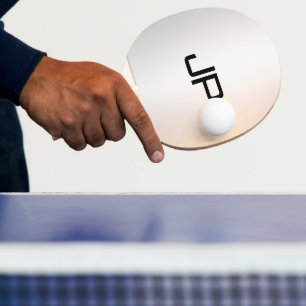 Pala De Ping Pong Plantilla de monograma elegante personalizado Plat