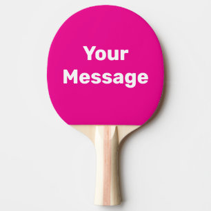 Pala De Ping Pong Plantilla de texto simple profundo rosa y blanco