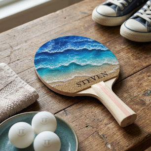 Pala De Ping Pong Playa Falso Resina Epoxy Costero
