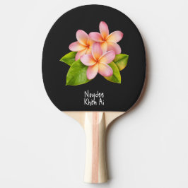 Pala De Ping Pong Plumeria Rosa Frangipani, su Nombre, Floral