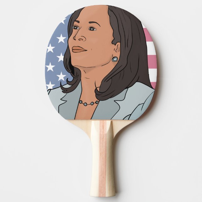 Pala De Ping Pong Política Kamala Harris (Anverso)