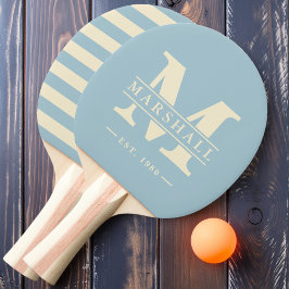 Pala De Ping Pong Polo con Superposición de Monograma y Nombre Light