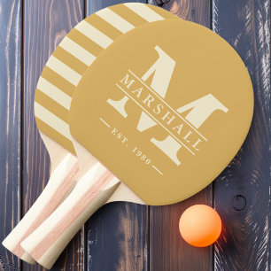Pala De Ping Pong Polo con superposición de monograma y nombre Sand