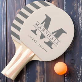 Pala De Ping Pong Polo con superposición de monograma y nombre Sandc