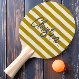 Pala De Ping Pong Polo de mediados de siglo Desierto Salvia Pintado 