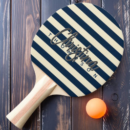 Pala De Ping Pong Polo de mediados de siglo pintado con nombre en az
