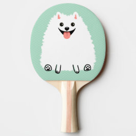 Pala De Ping Pong Pomerania blanca divertida
